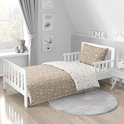 Бязь 64016, звезды. Цвет бежевый. Вид 4