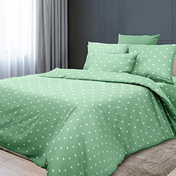 Бязь 6855, горох. Цвет зеленый. Вид 4