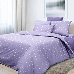 Бязь 6855, горох. Цвет сиреневый. Вид 5