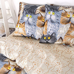 Бязь муррито, животные. Цвет коричневый. Компаньон