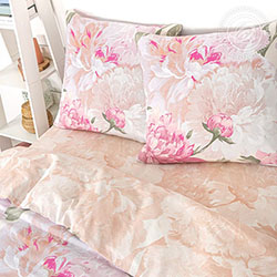 Бязь антуанетта, цветы. Цвет белый. Компаньон