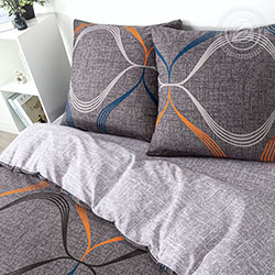 Бязь эффект, орнамент. Цвет серый. Компаньон