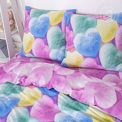 Бязь шерри, сердечки. Цвет розовый. Компаньон