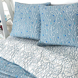 Бязь терри, узоры. Цвет синий. Компаньон