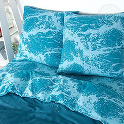 Бязь посейдон, морской. Цвет синий. Компаньон