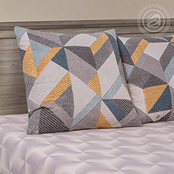 Бязь дельта, геометрический. Цвет серый. Компаньон