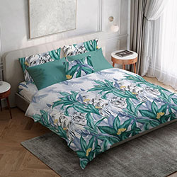 Бязь 72014, животные. Цвет бирюзовый. Вид 2