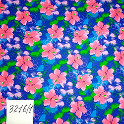 Фланель 3216, цветы. Цвет голубой. Вид 2