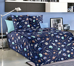 Ткань перкаль 150 см Космонавтика 1