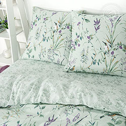 Поплин муза, цветы. Цвет белый. Компаньон