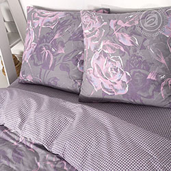 Поплин мануэла, цветы. Цвет розовый. Компаньон