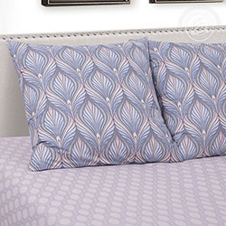 Поплин каскад, узоры. Цвет голубой. Компаньон