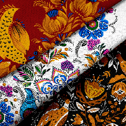 Ткань рогожка 150 см 29341 набивная