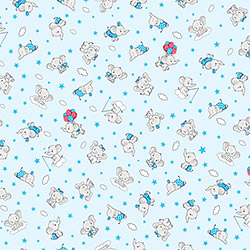 Ситец 29153, тематический. Цвет голубой. Вид 5