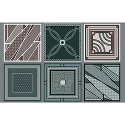 Ситец 29329, орнамент. Цвет зеленый. Вид 2