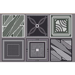 Ситец 29329, орнамент. Цвет серый. Вид 3