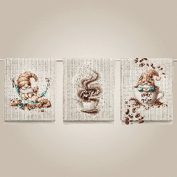 Ткань вафельное полотно 150 см 29456 набивная