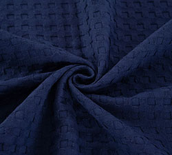 Ткань вафельное полотно 150 см Темно синий
