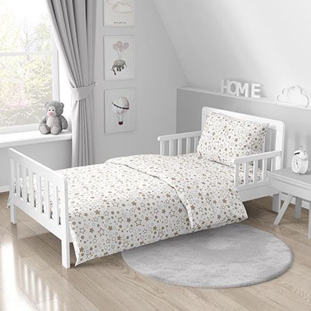 Бязь 64016, звезды. Цвет бежевый. Вид 5