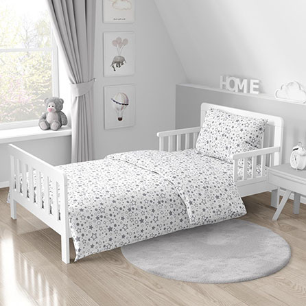 Бязь 64016, звезды. Цвет серый. Вид 1