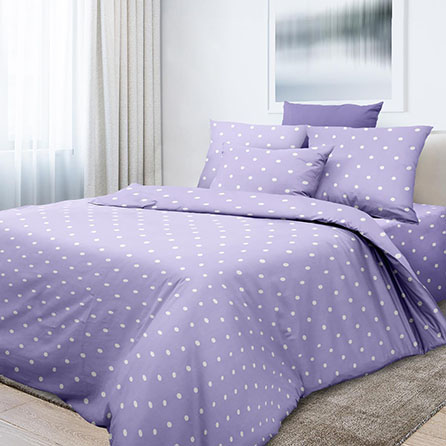 Бязь 6855, горох. Цвет сиреневый. Вид 5