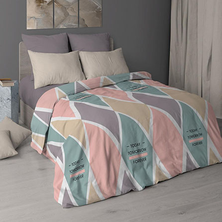 Бязь 7120, геометрический. Цвет мятный.