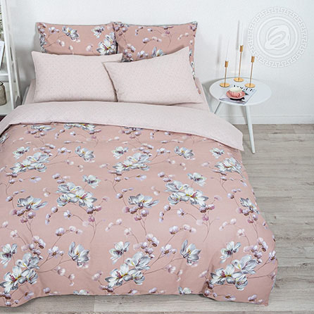 Бязь магнолия, цветы. Цвет кремовый. Основная