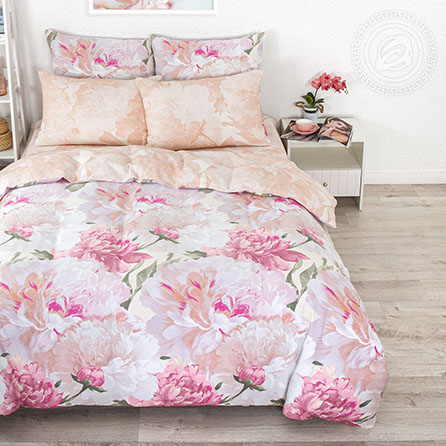 Бязь антуанетта, цветы. Цвет белый. Основная