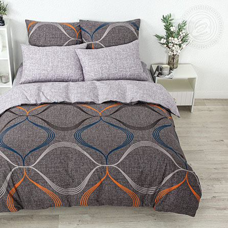 Бязь эффект, орнамент. Цвет серый. Основная