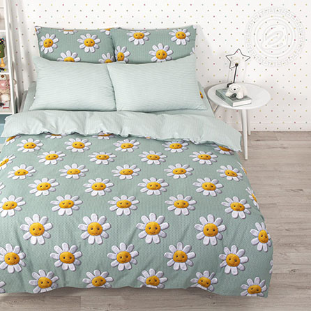 Бязь смайл, детский. Цвет зеленый. Основная