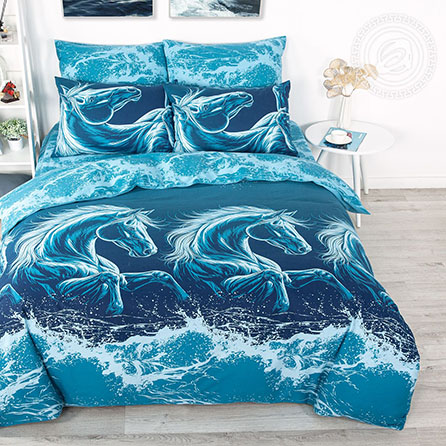 Бязь посейдон, морской. Цвет синий. Основная