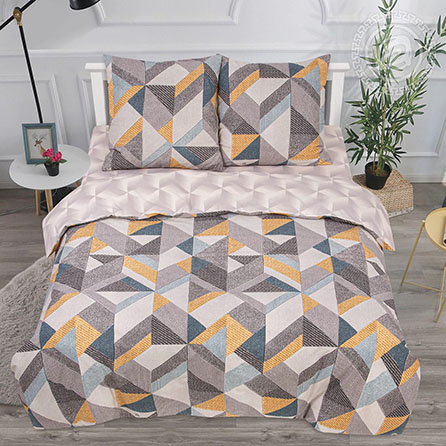 Бязь дельта, геометрический. Цвет серый. Основная