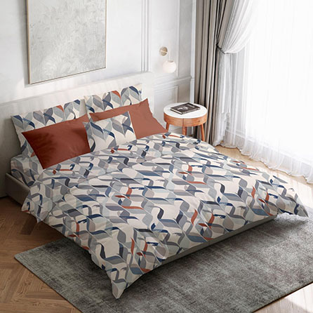 Бязь 72023, орнамент. Цвет серый.