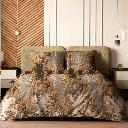 Бязь 72046, орнамент. Цвет коричневый. Вид 3