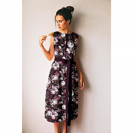 Фланель 29129, цветы. Цвет бордовый.