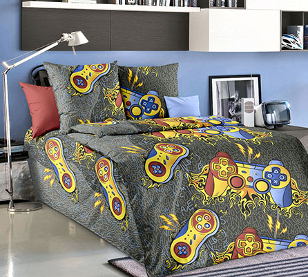 Перкаль игрок 1, детский. Цвет серый.