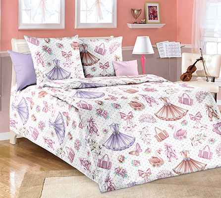 Перкаль балерина 1, детский. Цвет розовый.