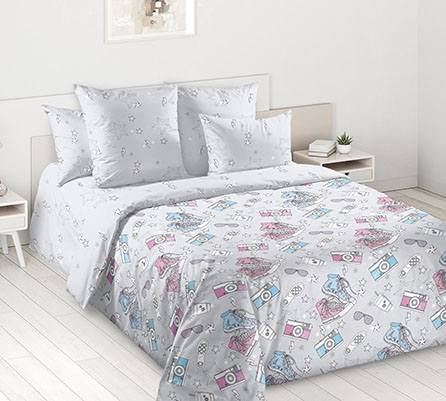 Перкаль кеды 1, детский. Цвет серый. Основная