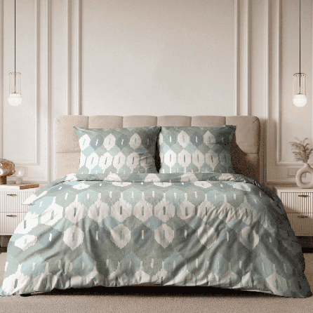 Перкаль 72212, геометрический. Цвет синий.