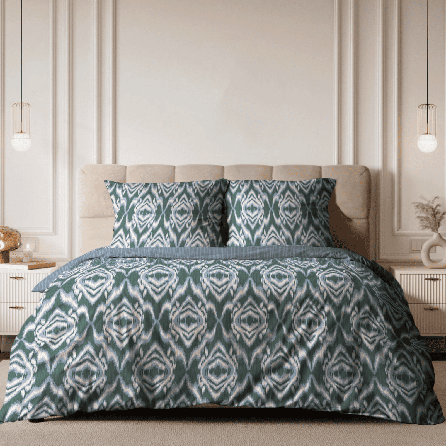 Перкаль 72222, орнамент. Цвет синий. Вид 2