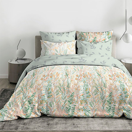 Перкаль 20147, цветы. Цвет зеленый.