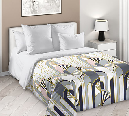 Перкаль ар-деко 1 сер 235, орнамент. Цвет серый.