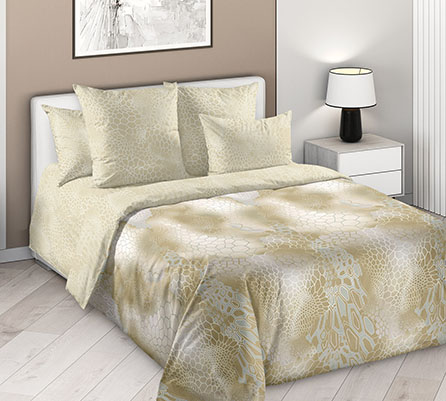 Перкаль имитация 1 беж 235, пейсли. Цвет золото. Основная