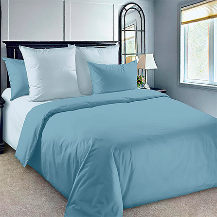 Перкаль индиго г/к, однотонный. Цвет голубой.