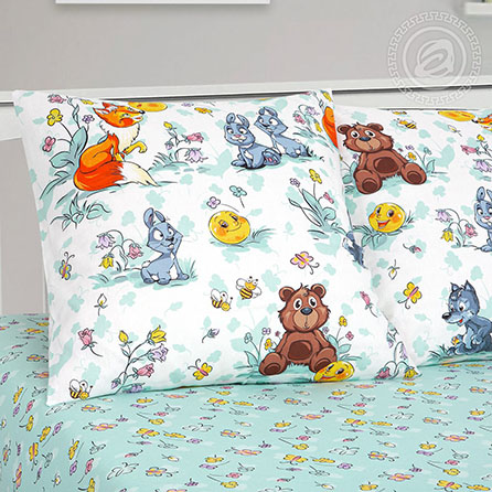 Поплин колобок, детский. Цвет белый. Компаньон