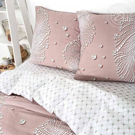 Поплин ожерелье, абстрактный. Цвет жемчужный. Компаньон