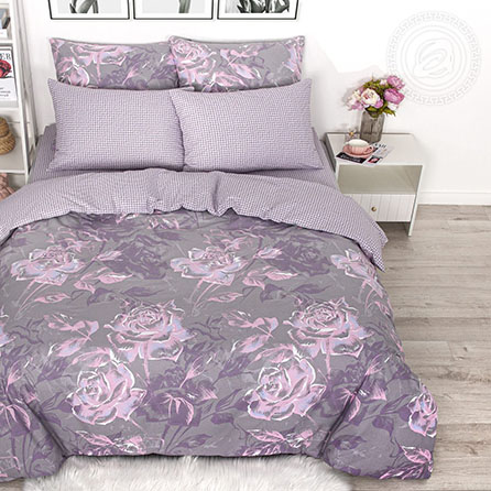 Поплин мануэла, цветы. Цвет розовый. Основная