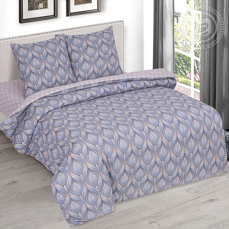 Поплин каскад, узоры. Цвет голубой. Основная