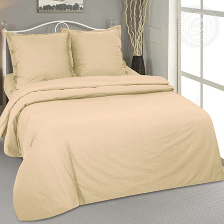 Поплин бежевый актив, однотонный. Цвет бежевый.