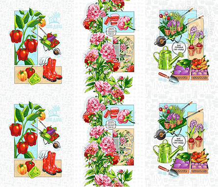 Рогожка удачный сезон, натюрморт. Цвет белый.